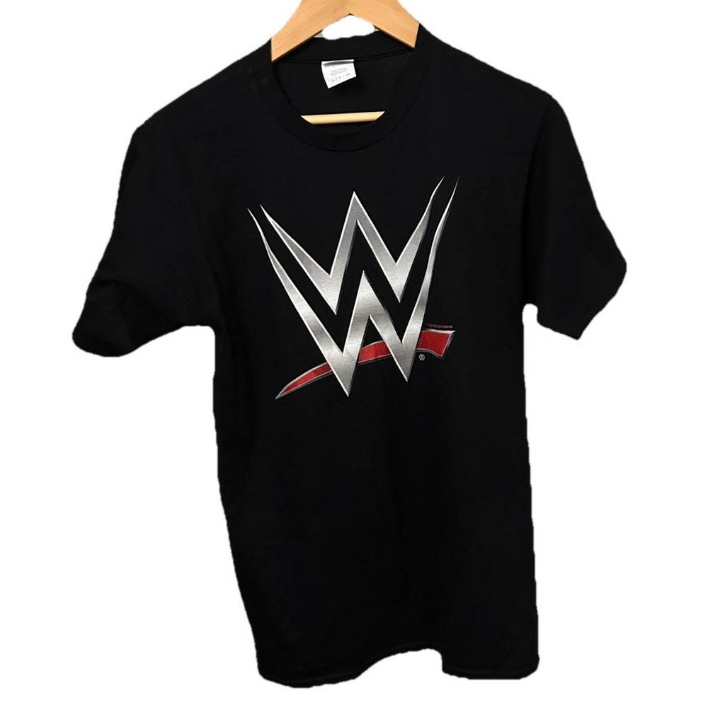 WWE Men's Small 2015 Logo World Wrestling Entertainment Black T-shirt 000140